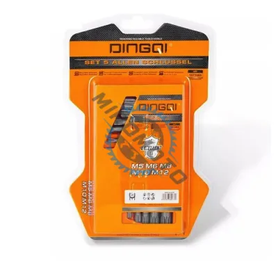 Set chei imbus M, DINGQI, 5 buc, M5, M6, M8, M10, M12, cutie depozitare inclusa Set chei imbus M, DINGQI, 5 buc, M5, M6, M8, M10, M12, cutie depozitare inclusa