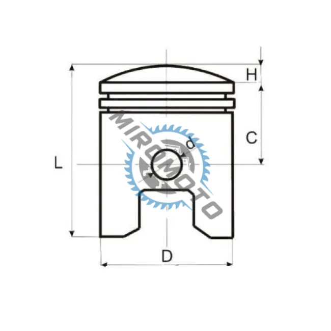 Kit piston Cross YX160 4T, 60 mm, bolt 13 mm