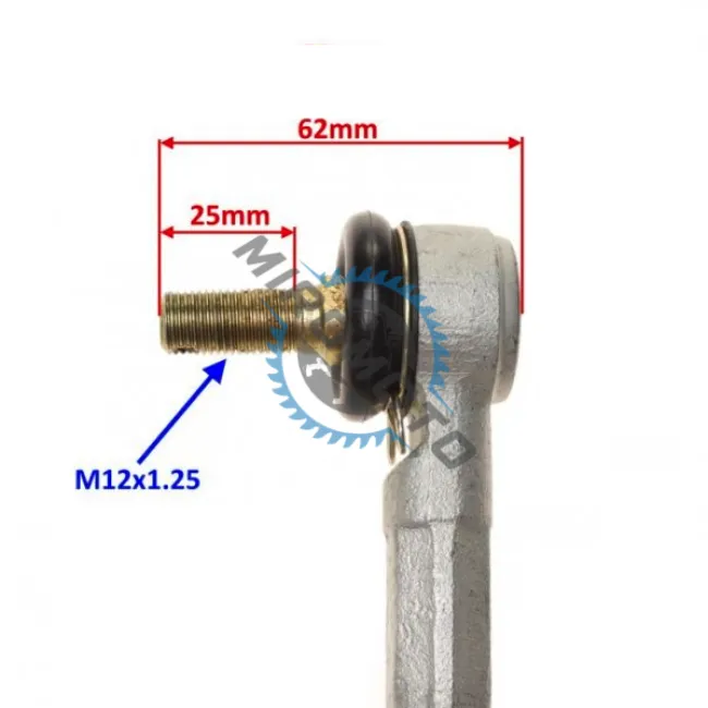 Bieleta directie cu capete de bara ATV Bashan 250cc, M12, 330 mm, set 2 buc.