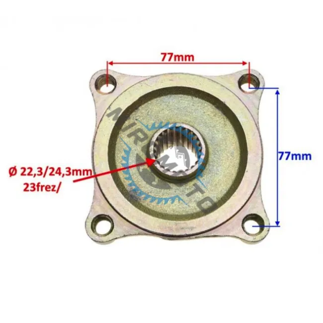 Butuc roata spate ATV 110-250 cc, prindere 4 suruburi