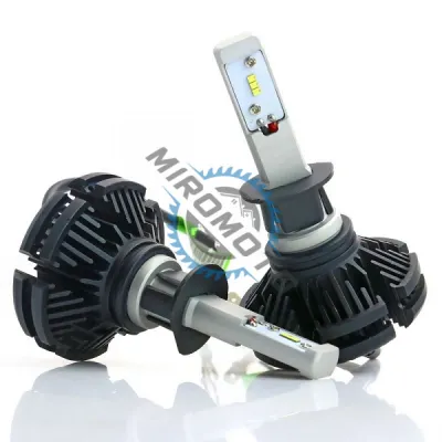 Set 2 Becuri Led Auto, H3, 50W, Lumina Alb-Rece, 6000 lumeni, IP67, 6000K, 9-32V, zes chip Set 2 Becuri Led Auto, H3, 50W, Lumina Alb-Rece, 6000 lumeni, IP67, 6000K, 9-32V, zes chip