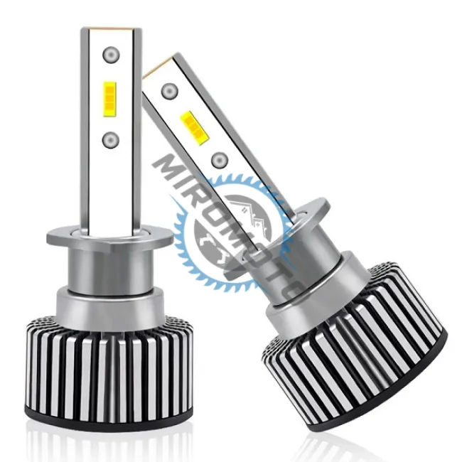 Set 2 Becuri Auto Led H1, 80W, Plug&Play, ventilator, 10000lm, 6000K, 9-32v