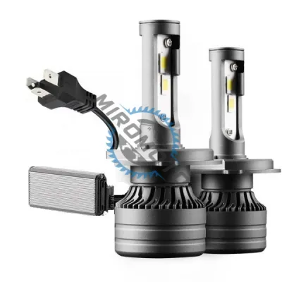 Set 2 Becuri Led Auto, H4, cu ventilator, 180w, 16000lm, Plug & Play, IP68, 6000k, 12V, canbus Set 2 Becuri Led Auto, H4, cu ventilator, 180w, 16000lm, Plug & Play, IP68, 6000k, 12V, canbus