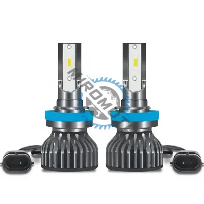 Set 2 Becuri Led Auto, H11, 80W, Lumina Alb-Rece, 10000 Lumeni, 6000K, 9-48v, canbus Set 2 Becuri Led Auto, H11, 80W, Lumina Alb-Rece, 10000 Lumeni, 6000K, 9-48v, canbus