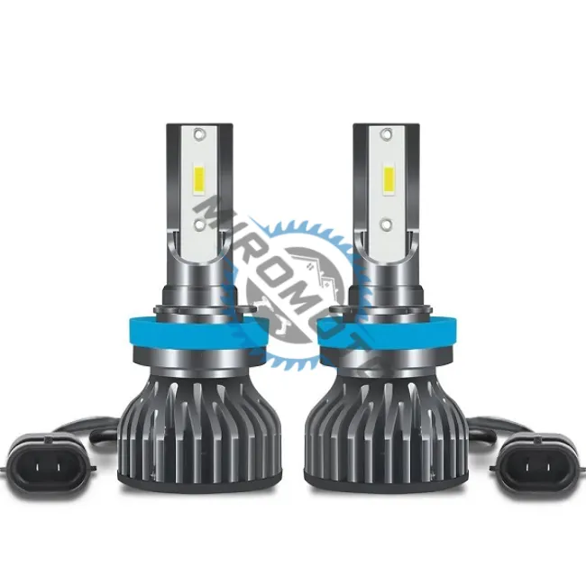 Set 2 Becuri Led Auto, H11, 80W, Lumina Alb-Rece, 10000 Lumeni, 6000K, 9-48v, canbus