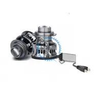 Set 2 Becuri Auto H7, laser led, cu ventilator si lupa, 48w, 5200lm, IP68, 6000k, 12v, canbus