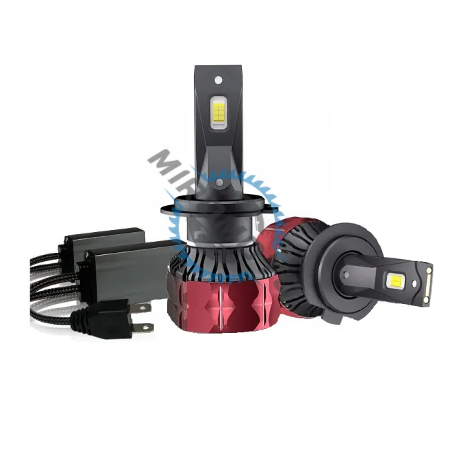 Set 2 Becuri Auto, Led H7 cu ventilator, 200w, 20000lm, IP68, 6000k, 9-16V, canbus