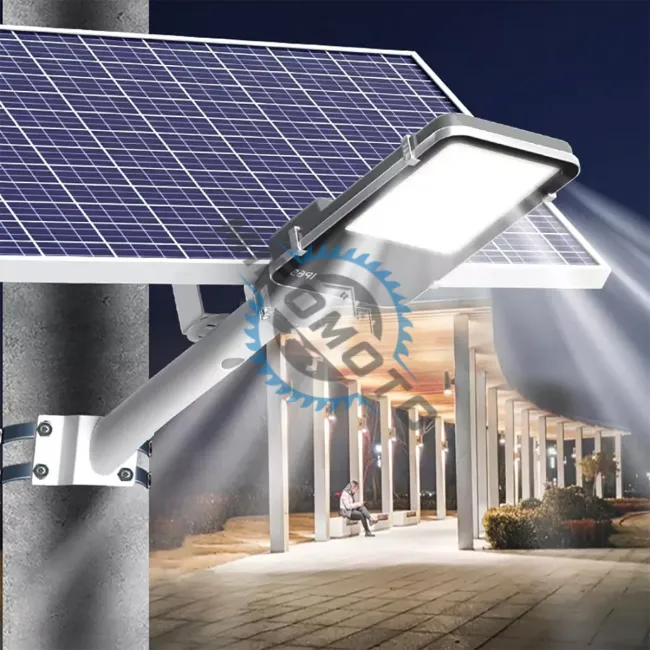 Lampa solara stradala cu panou solar si telecomanda, 200 W, Jortan JT-YSTZ-200W, suport metalic, rezistent la apa