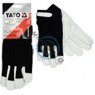 Manusi de protectie din bumbac/piele, marimea 10, Yato YT-74640, prindere velcro