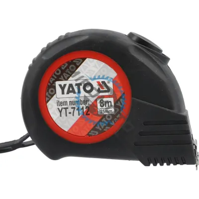 Ruleta cu banda metalica, cu blocare, Yato YT-7112, 8 m Ruleta cu banda metalica, cu blocare, Yato YT-7112, 8 m