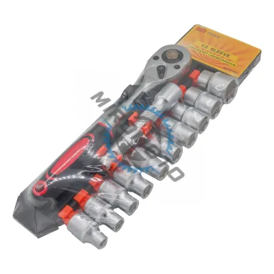 Set chei tubulare cu profil hexagonal, antrenor si prelungitor, prindere 1/2 “, 8-22 mm, set 12 bucati Set chei tubulare cu profil hexagonal, antrenor si prelungitor, prindere 1/2 “, 8-22 mm, set 12 bucati