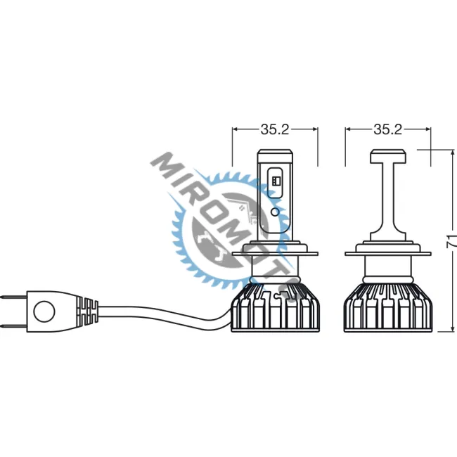 Set 2 becuri H7 led night breaker smart osram, omologate rar, + 330%12V, 16W, 12v