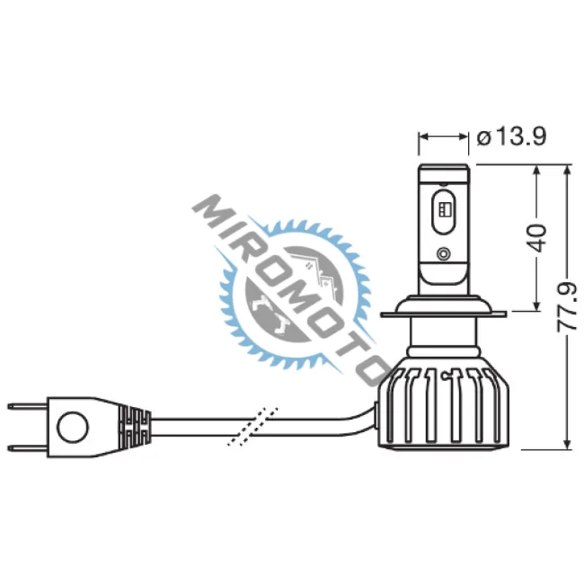 Set 2 becuri H7 led night breaker gen2 osram, omologate rar, 6000k, alb-rece, + 230%, 16W, 12v