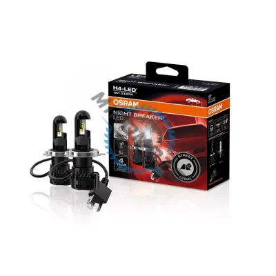 Set 2 becuri H4 led night breaker osram, omologate rar, 6000k, alb-rece, + 230%, 23/27W, 12v Set 2 becuri H4 led night breaker osram, omologate rar, 6000k, alb-rece, + 230%, 23/27W, 12v