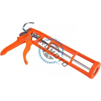 Pistol pentru silicon, corp de plastic, portocaliu Pistol pentru silicon, corp de plastic, portocaliu