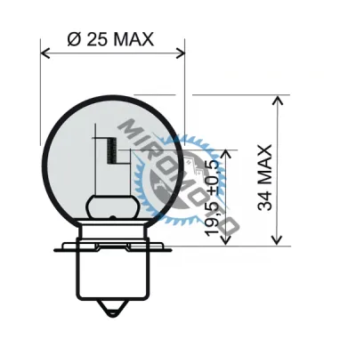 Bec cu flansa 12V 20W Halogen/RMS 0432 Bec cu flansa 12V 20W Halogen/RMS 0432