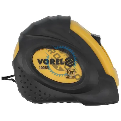 Ruleta 10 metri, latime 25mm, 2x stop, Vorel 10065