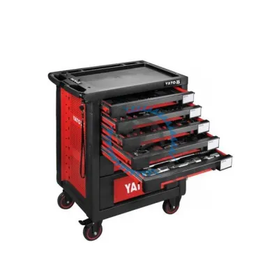 Dulap cu scule profesional 7 sertare echipat complet cu 165 piese Yato YT-55293 Dulap cu scule profesional 7 sertare echipat complet cu 165 piese Yato YT-55293