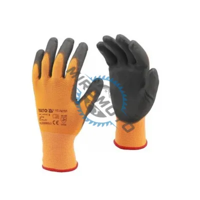 Manusi de protectie, culoare negru-portocaliu, marimea 9, Yato YT-74752