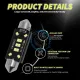 Set 2 becuri led auto, pentru numar inmatriculare, portbagaj, plafoniera, c5w, 12V, 41mm, 10 led canbus, alb