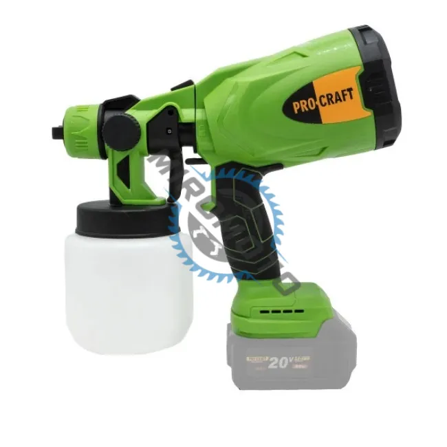 Pistol de vopsit Procraft PSE20, 20V, 800w, 160ml/min, fara acumulator