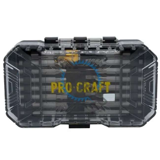 Set Biti Procraft BS-37, adaptoare priza ,chei, 37 piese