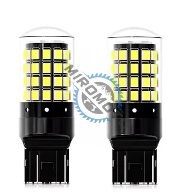 Set 2 becuri auto, led t20, 130w, 12000lm, 6000k, 12v, 54 smd, 2 faze, alb  Set 2 becuri auto, led t20, 130w, 12000lm, 6000k, 12v, 54 smd, 2 faze, alb
