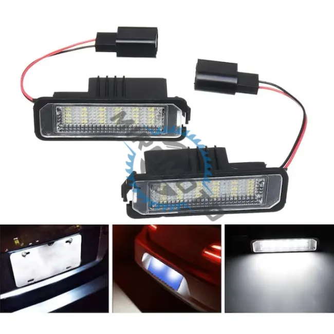 Set 2 lampi numar led canbus fara eroare VW golf 4 / 5 / 6 /, eos, passat sedan, passat cc, polo, phaeton, scirocco