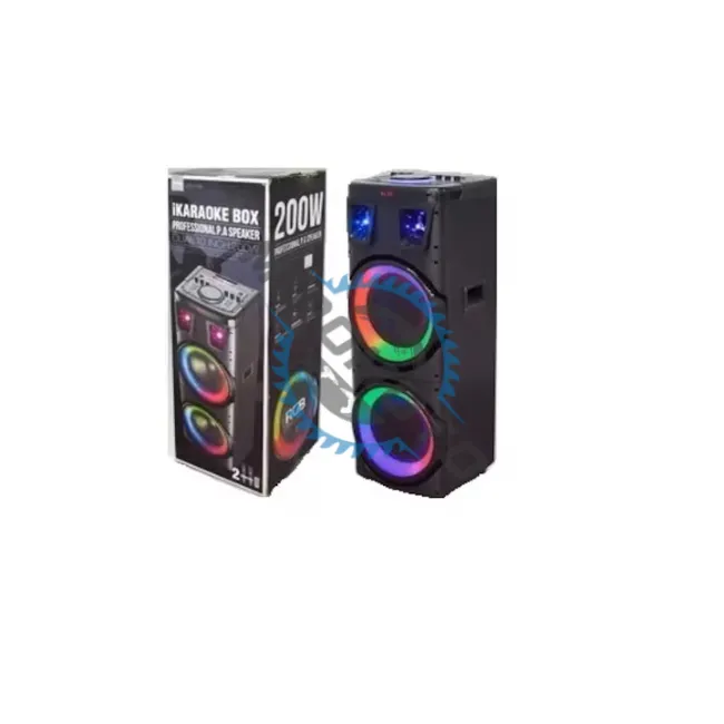 Boxa portabila, putere 200W, lumina RGB, bluetooth V5.3, microfon wireless, karaoke, telecomanda, aux, usb