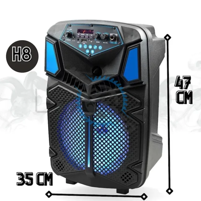 Boxa portabila, putere 30w, H8, bluetooth, AUX, radio Fm, USB, microfon si telecomanda