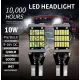 Set 2x Becuri Auto, Led T15, W16W, 1200lm, 6000k, 12v, 45 smd, alb