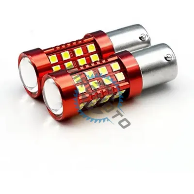 Set 2x Becuri Auto, Led BA15S, 55w, 900lm, 6000k, 12v, 36 smd, alb Set 2x Becuri Auto, Led BA15S, 55w, 900lm, 6000k, 12v, 36 smd, alb