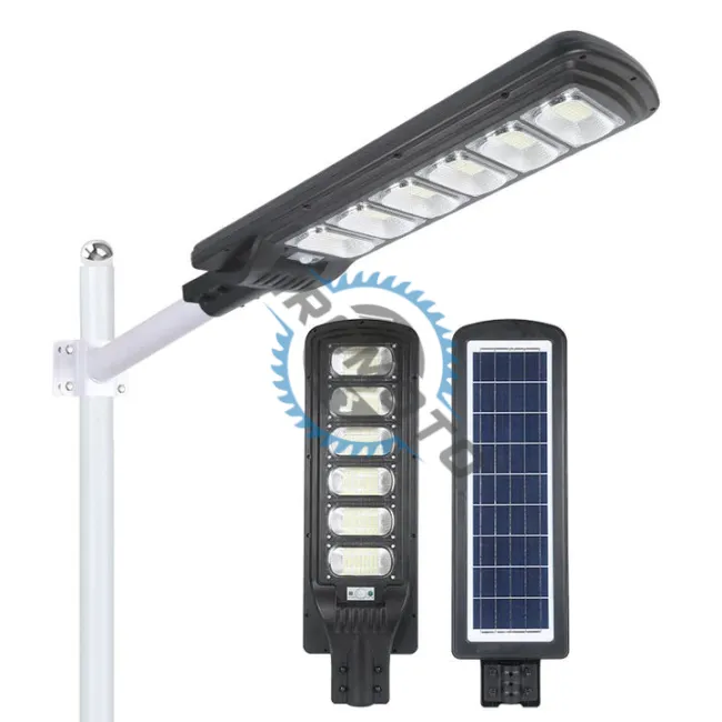 Lampa solara stradala cu panou solar si telecomanda, 300 W, Jortan A73-JR2411-16, suport metalic, rezistent la apa