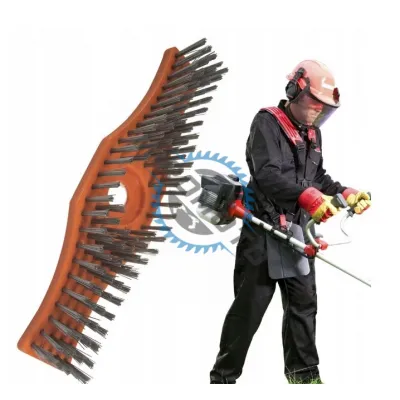 Perie pentru motocoasa potrivit pentru indepartarea tuturor tipurilor de pete de podea de ciment si placi ceramice, 295 mm, portocaliu