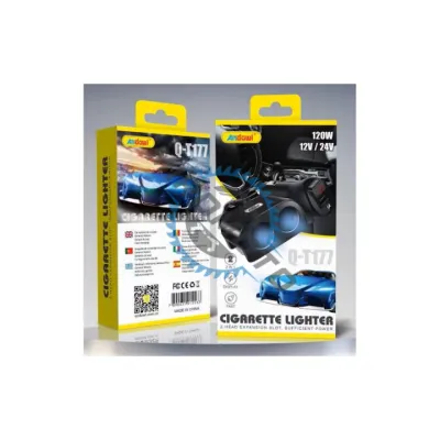 Adaptor priza dubla, pentru bricheta auto, 12V/24V, 120W Adaptor priza dubla, pentru bricheta auto, 12V/24V, 120W