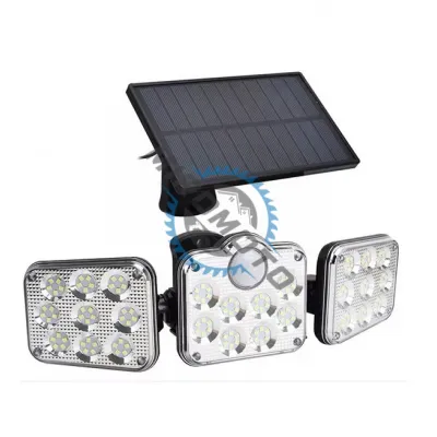 Lampa solara cu senzor de miscare, brate reglabile, 148 Led SMD, 15w, 300lm Lampa solara cu senzor de miscare, brate reglabile, 148 Led SMD, 15w, 300lm