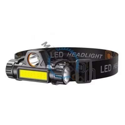 Lanterna de cap reincarcabila, LED + COB, 2 moduri de iluminare, 200lm Lanterna de cap reincarcabila, LED + COB, 2 moduri de iluminare, 200lm