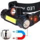 Lanterna de cap reincarcabila, LED + COB, 2 moduri de iluminare, 200lm Lanterna de cap reincarcabila, LED + COB, 2 moduri de iluminare, 200lm