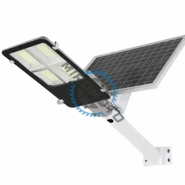 Lampa solara stradala cu panou solar si telecomanda, 300 W, Jortan JT-A73JR-2411-13, suport metalic, rezistent la apa