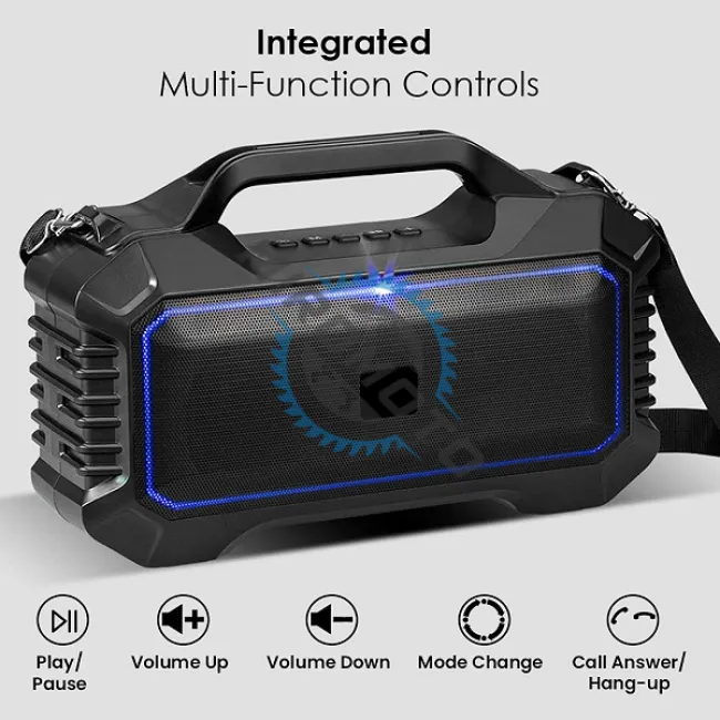 Boxa Portabila, 10W, Bluetooth V5.1, Usb, TF Card, FM, 1200mAh, RGB led, lanterna, negru