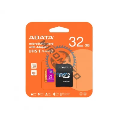 Card Micro SD 32GB/80MB/S, UHS-I, CLASS 10, video full hd