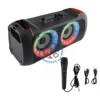 Boxa Portabila, 20W, RGB, Bluetooth V5.3, Aux, Usb, TF Card, FM, 3600mah, negru Boxa Portabila, 20W, RGB, Bluetooth V5.3, Aux, Usb, TF Card, FM, 3600mah, negru