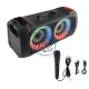 Boxa Portabila, 20W, RGB, Bluetooth V5.3, Aux, Usb, TF Card, FM, 3600mah, negru