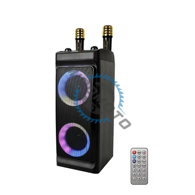 Boxa Portabila, 50W, Bluetooth V5.1, Aux, Usb, TF Card, FM, incarcare type-c, 5000mah, 2 microfoane wireless, telecomanda, gri