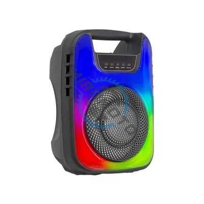 Boxa Portabila, 8W, Bluetooth V5.2, Aux, Usb, TF Card, FM, RGB, 1800mah, negru Boxa Portabila, 8W, Bluetooth V5.2, Aux, Usb, TF Card, FM, RGB, 1800mah, negru