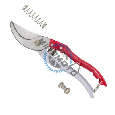 Foarfeca de vie manuala, 200 mm lungime, culoare alb/rosu, arc rezerva