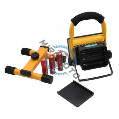 Lampa de lucru LED, 2x COB 30W, acumulator 3x 18650, suport prindere, negru/galben Lampa de lucru LED, 2x COB 30W, acumulator 3x 18650, suport prindere, negru/galben