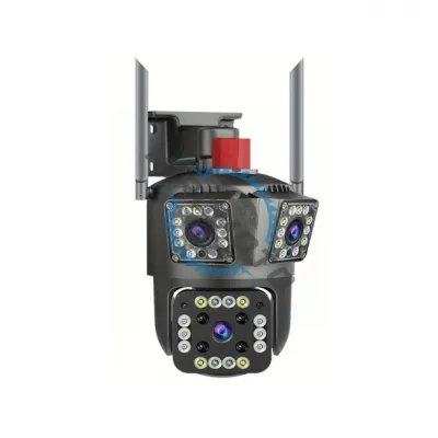 Cameră de supraveghere Wi-Fi cu 2 camere, 8mp, detectare mișcare și alarmă, control complet prin aplicație și conectivitate avansată Cameră de supraveghere Wi-Fi cu 2 camere, 8mp, detectare mișcare și alarmă, control complet prin aplicație și conectivitate avansată
