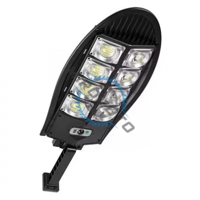 Lampa solara stradala cu panou solar si telecomanda, 60W, suport incorporat, 8 celulele led, rezistent la apa ip66, senzor de miscare si lumina Lampa solara stradala cu panou solar si telecomanda, 60W, suport incorporat, 8 celulele led, rezistent la apa ip66, senzor de miscare si lumina