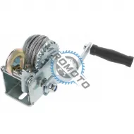 Troliu manual 1000 LBS (450 Kg) cablu din otel 4 mm x 10m, frana activa cu clichet